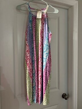 Multicolor Patchwork Halter Maxi Skirt